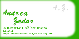 andrea zador business card